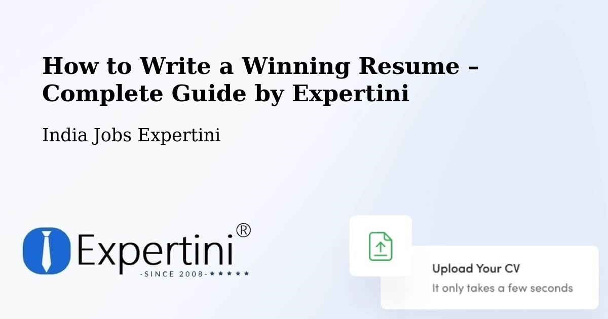 Resume Writing Guide for Job Seekers – Belagavi - Belagavi, India Jobs Expertini